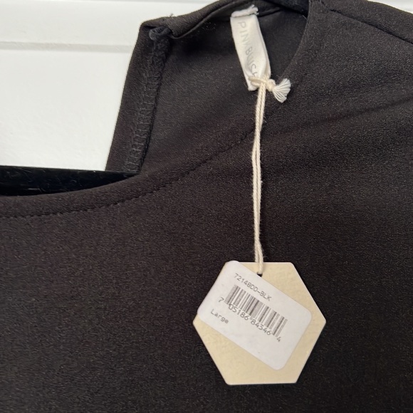 PinkBlush Black Fitted Ruffle Sleeve Maternity Dress - Picture 4 of 4